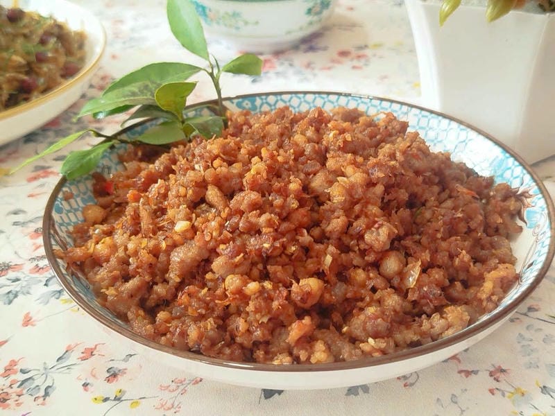 Giới thiệu món thịt rang mắm tép
