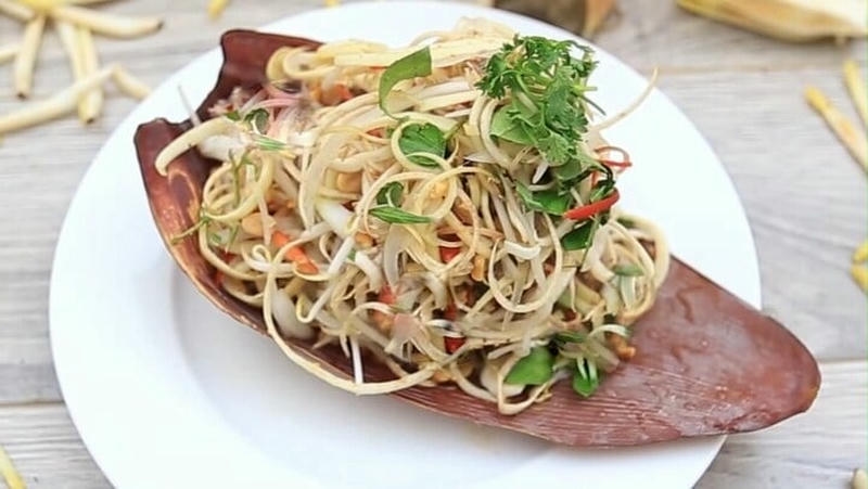 Giới thiệu về món nộm hoa chuối chay