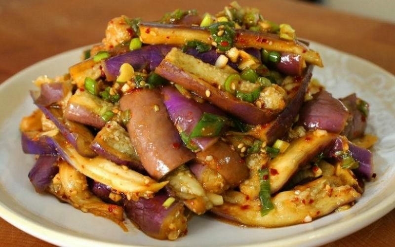 Nguyên liệu chuẩn cho món cà tím xào chay