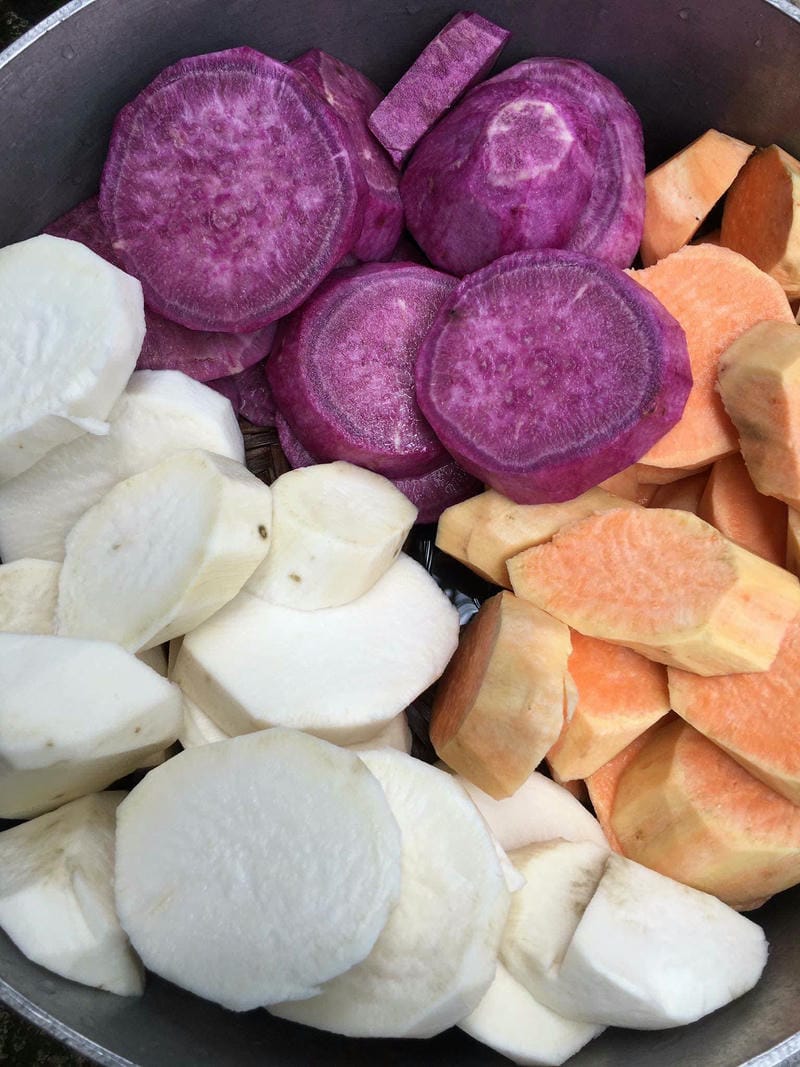 Nguyên liệu làm chè khoai dẻo